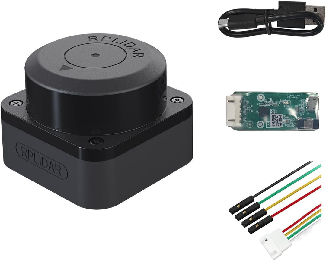 WayPonDEV RPLIDAR C1M1 360 Grad 2D Lidar Sensor, 12 Meter Scanning Radius Ranging Module Kit, SLAM R