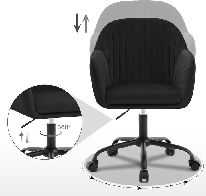 WOLTU Schreibtischstuhl, Bürostuhl ergonomisch, Homeoffice Stuhl höhenverstellbar, Schminkstuhl mit