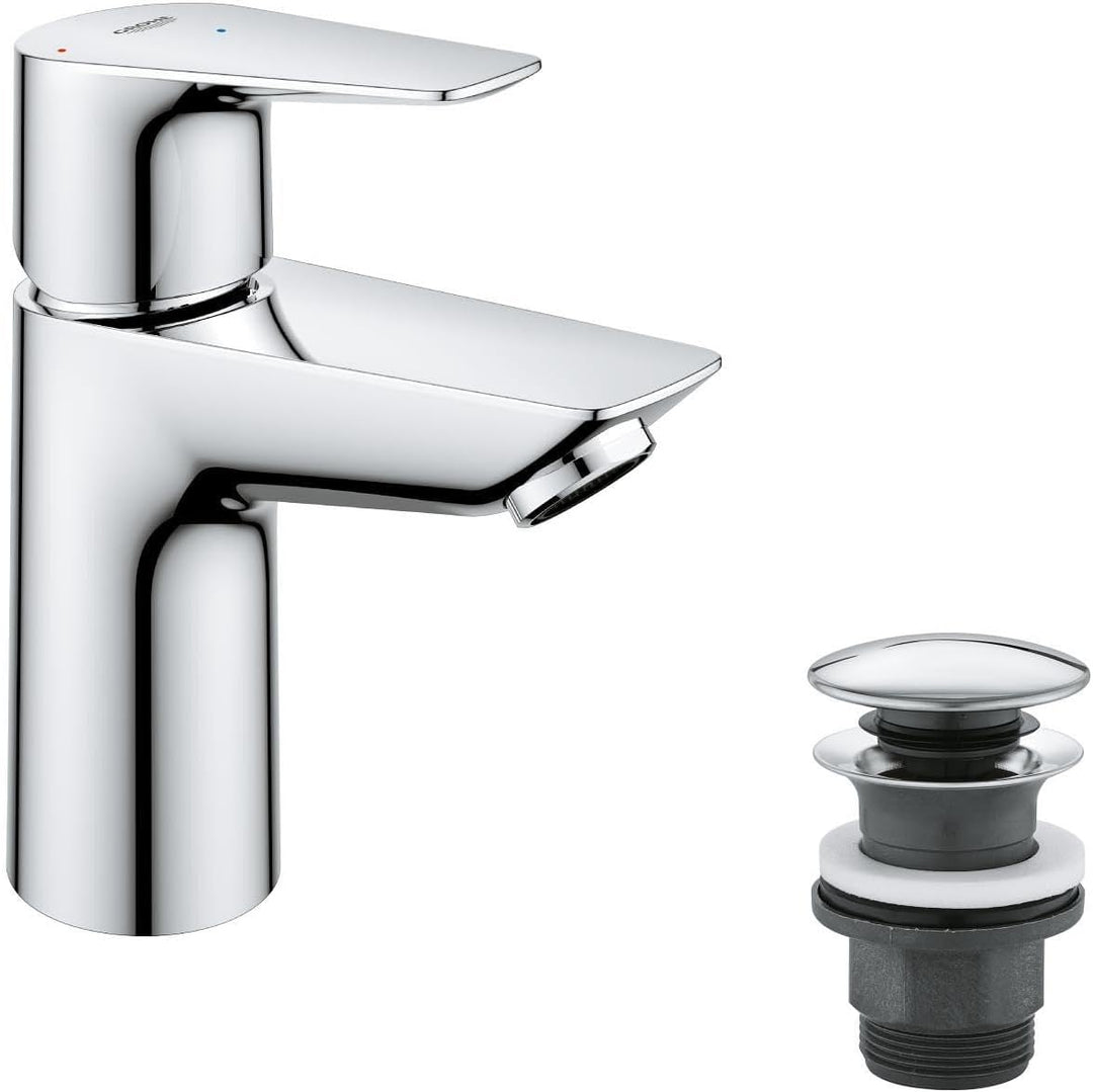 GROHE StartEdge - Einhand-Waschtischarmatur (wassersparend, langlebige Oberfläche, S Size), chrom, 2