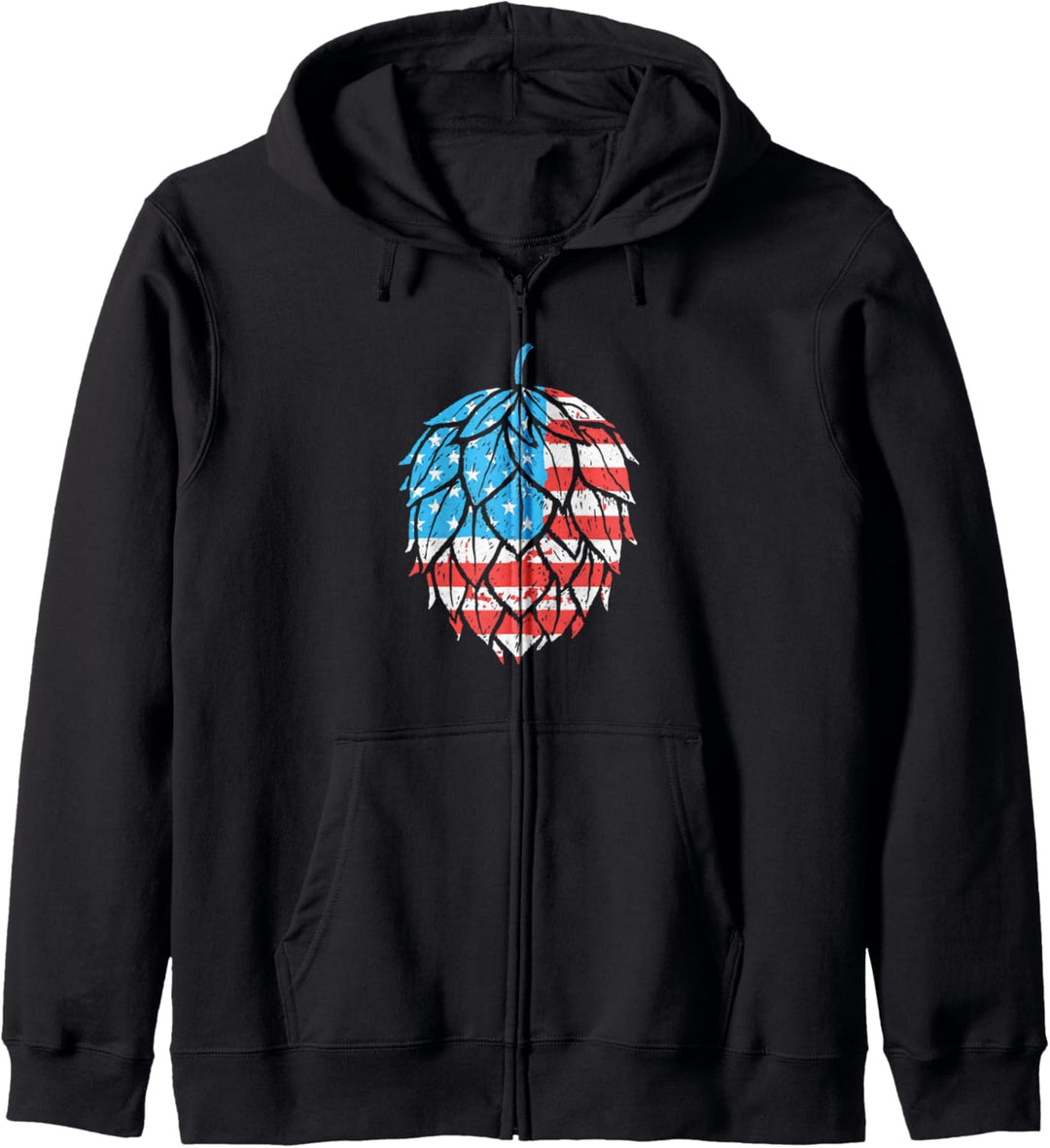 Retro Hops Lover Vintage USA American Flag Beer Graphic Kapuzenjacke