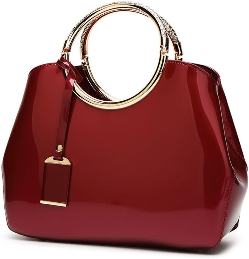 DEERWORD Damen Taschen Handtasche Frauen Elegant Tasche Henkeltasche Vintage PU-Leder 5376 1-teilig
