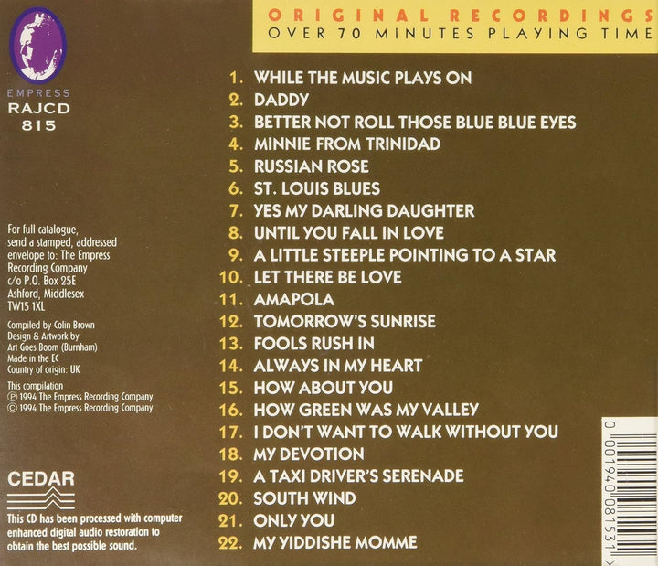 Let There Be Love, Audio-CD