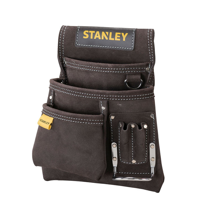 Stanley STST1-80114 Hammer- und Nageltasche aus Büffelleder, Braun/Gelb, L