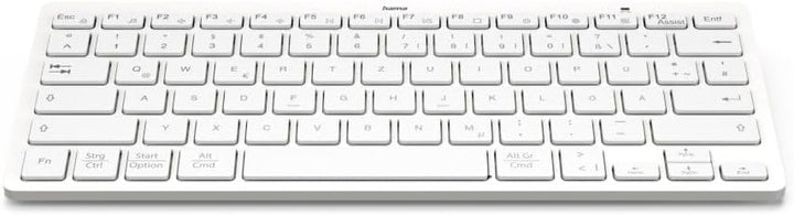 Hama Bluetooth Mini Tastatur Travel 400" für Tablets, kabellose Tastatur, QWERTZ DE Layout weiss Min
