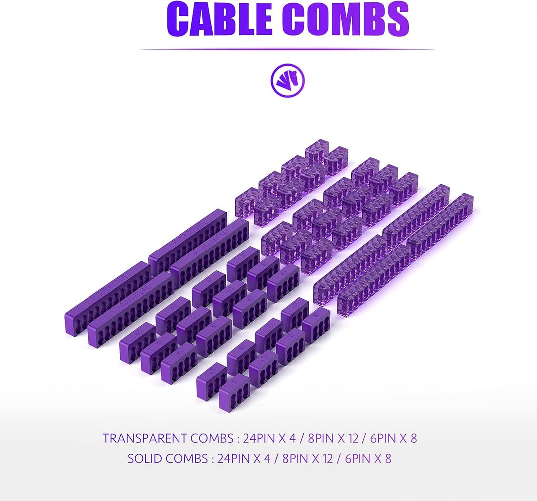AsiaHorse PSU Kabelverlängerung, PC Sleeved Cable Kit für GPU/CPU, 18AWG Netzteil Cable Extensions m