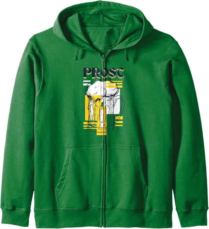 PROST Cheers OKTOBERFEST Trinkende Bayerische deutsche Biermeme Kapuzenjacke