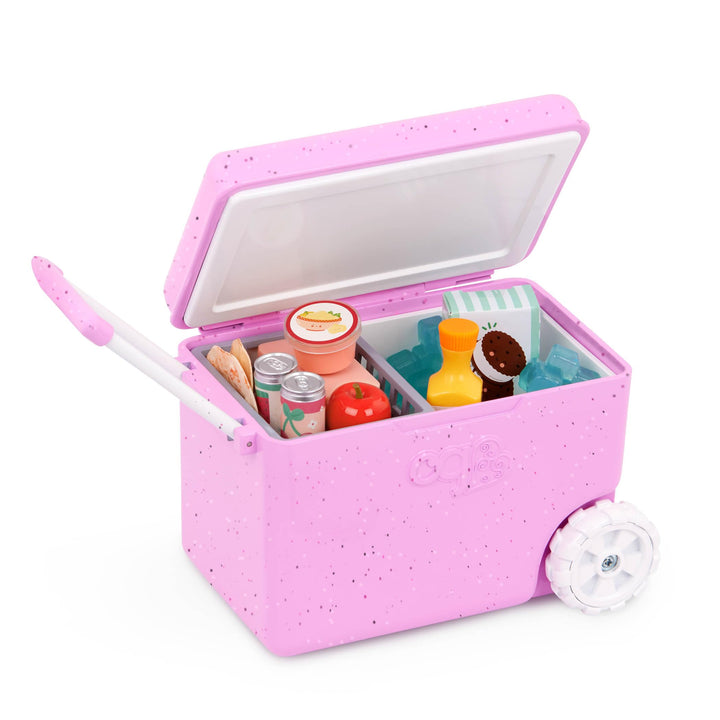 Our Generation – OG Camping Kühlbox – 46 cm Puppe Zubehör – Rollende Kühlbox mit Rädern – Spielzeuge