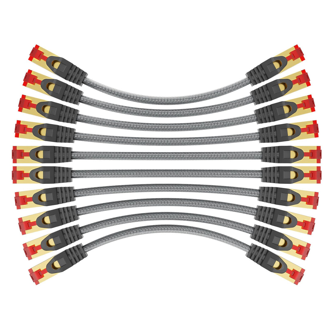 iwillink CAT 8 LAN Kabel 10x 1m - 40Gbps Nylon Patchkabel RJ45 10 x 1M, 10 x 1M