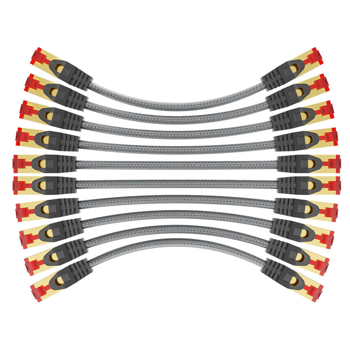 iwillink CAT 8 LAN Kabel 10x 1m - 40Gbps Nylon Patchkabel RJ45 10 x 1M, 10 x 1M