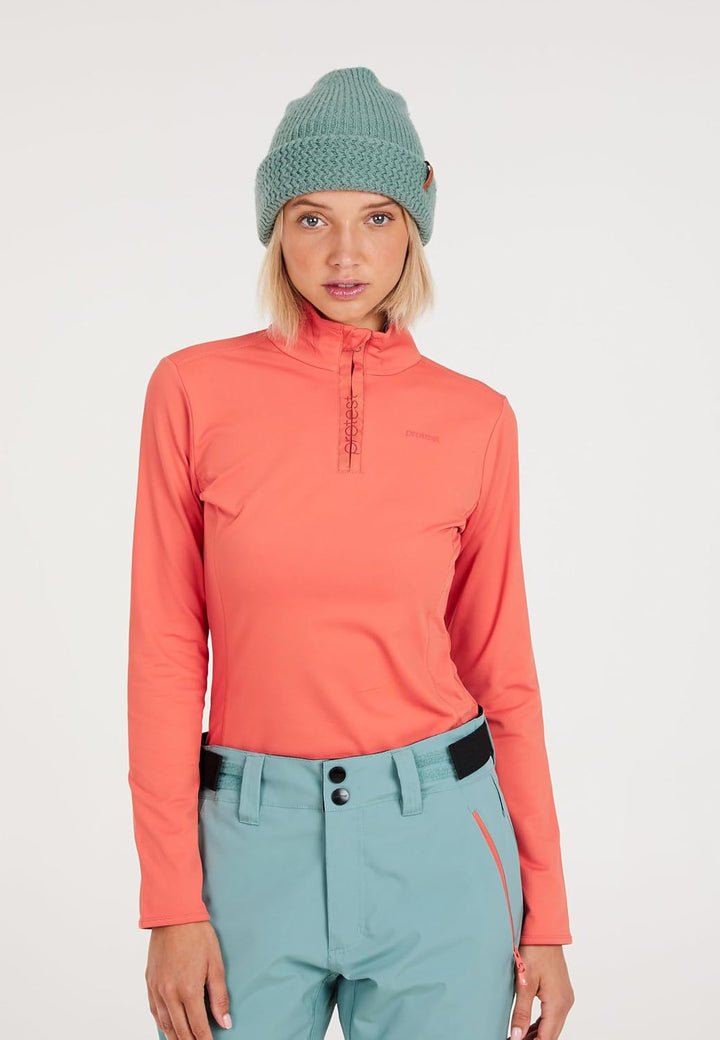 Protest Damen 1/4-reissverschluss FABRIZ S Tosca Red, S Tosca Red