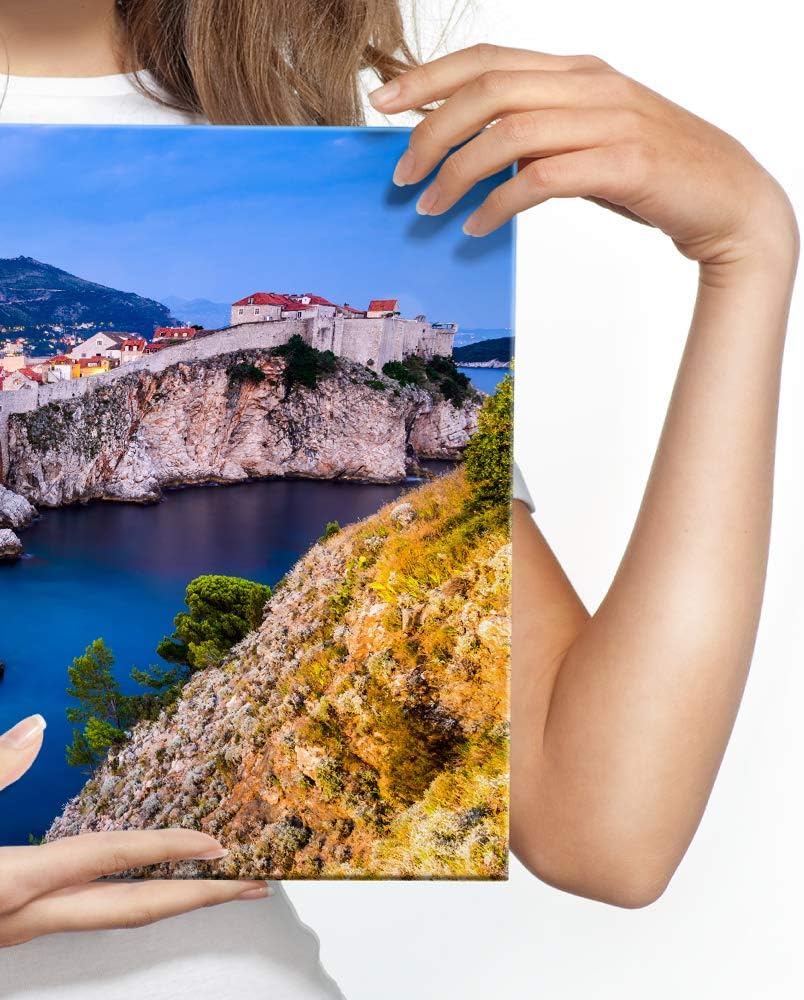 Muralo Bilder Meer 90 x 60cm Bild auf Leinwand Wandbild Kroatien Dubrownik Zimmer Deko Leinwandbilde