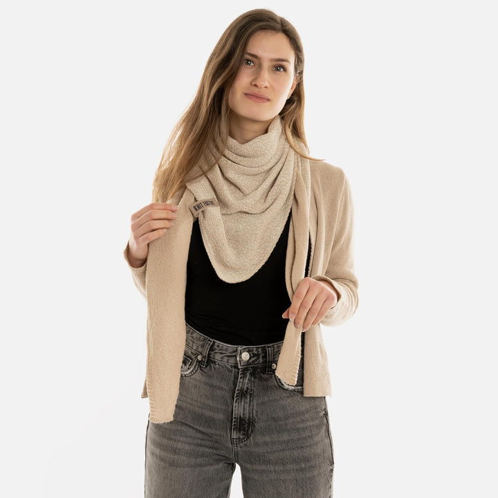 KNIT FACTORY - Ella Dreieckstuch - Dreieckstuch Damen - Fein Gestrickter Damen Schal - Halstücher fü