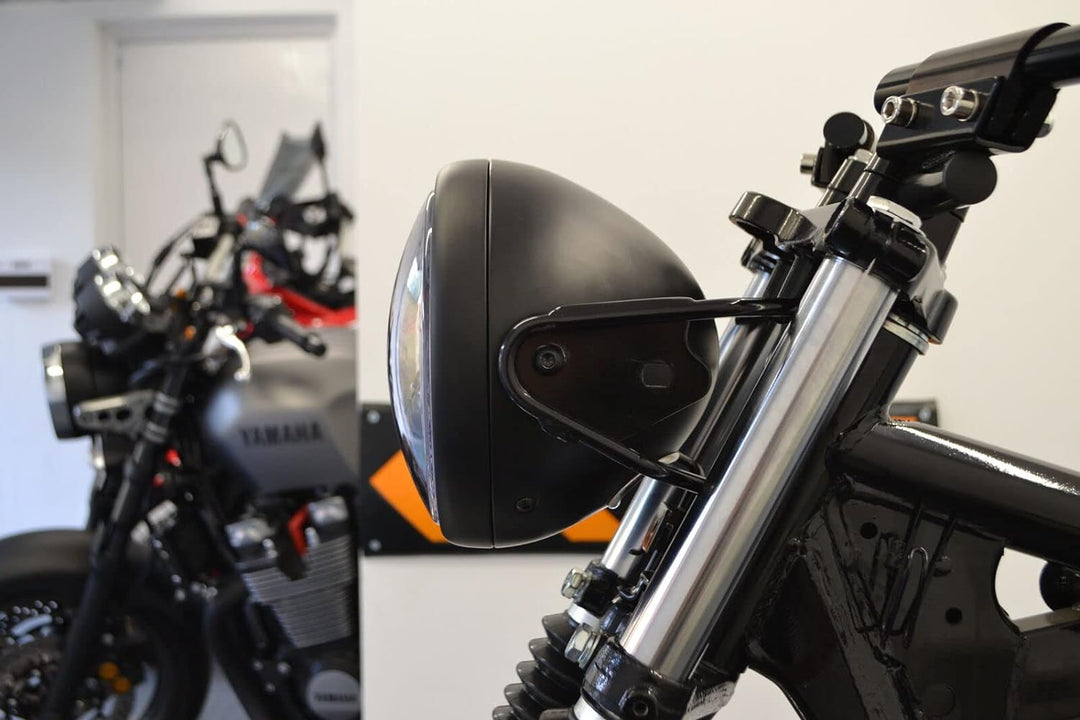 Motorrad LED Scheinwerfer 7.5 Zoll für Angepasstes Projekt Retro Cafe Racer Motorrad