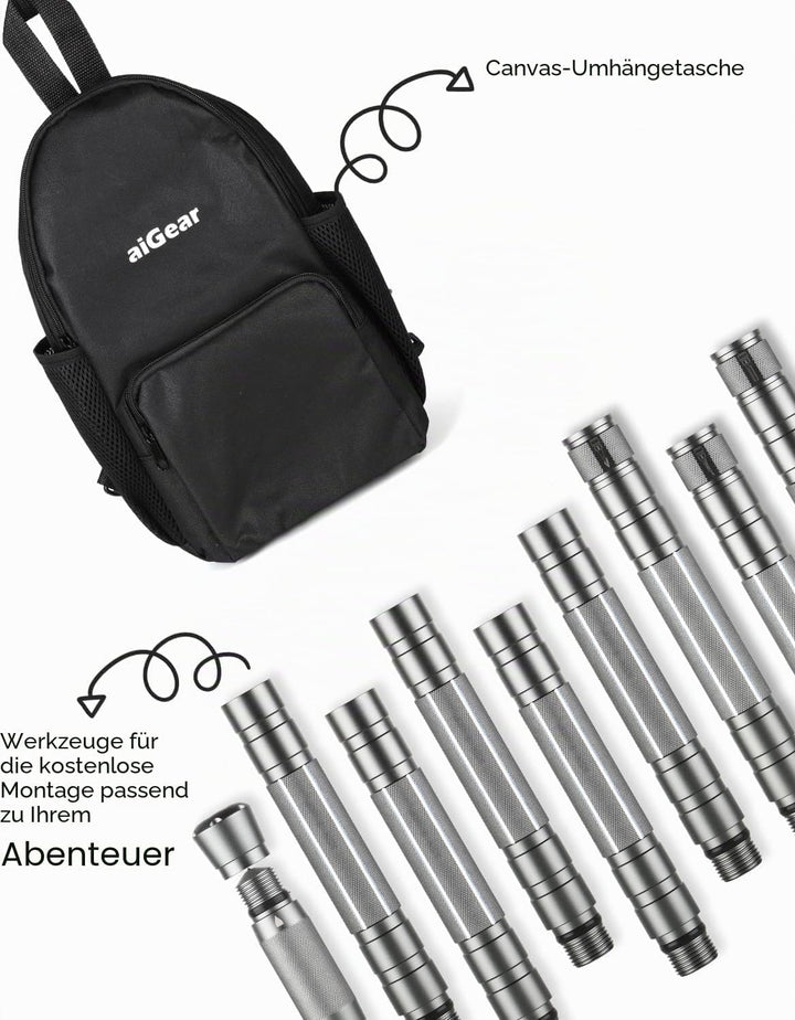 aiGear Taktischestöcke/Wanderstöcke | Upgraded Aluminium Taktische Pole Taktischer Stock | Outdoor 5