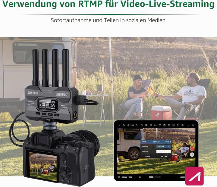 Accsoon CineView SE Wireless Sender nur SDI &amp; HDMI Dualband-Technologie 2.4GHz 5GHz 1200ft/50ms HD K