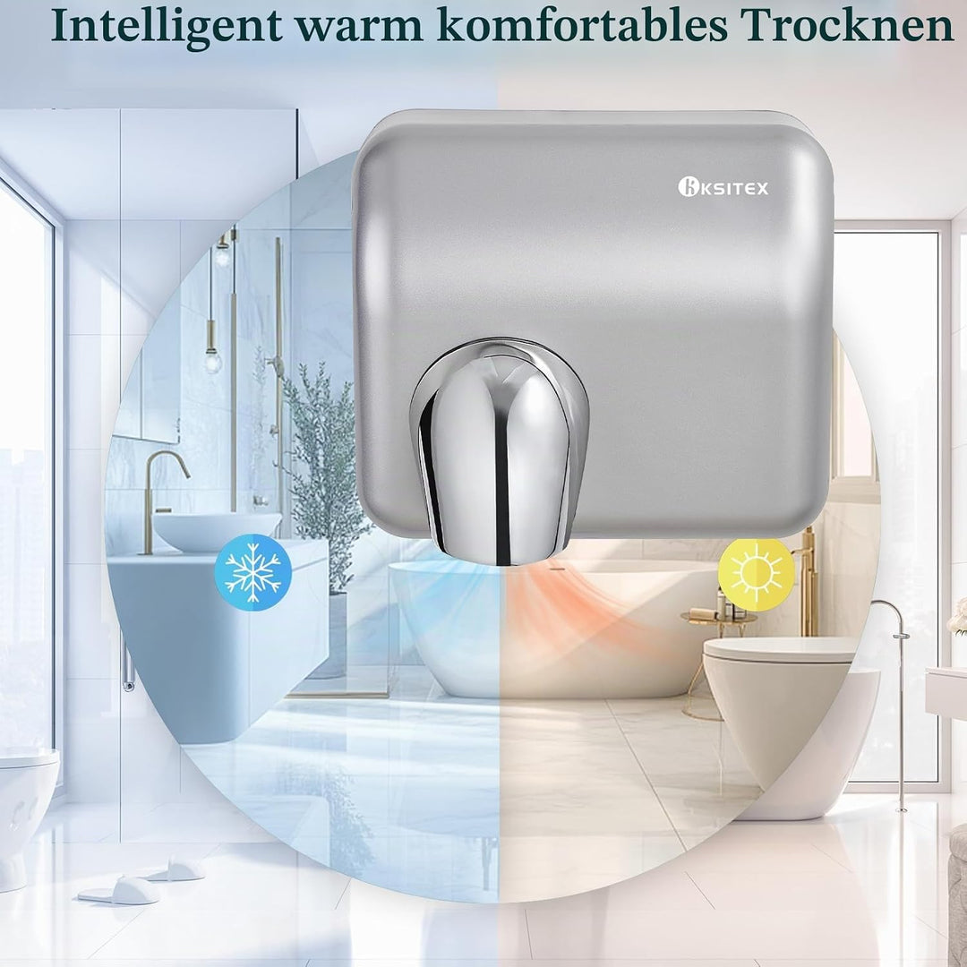 Handtrockner Kommerziell, Schneller Elektrischer Händetrockner wandmontiert, 2300W, Automatischer Se