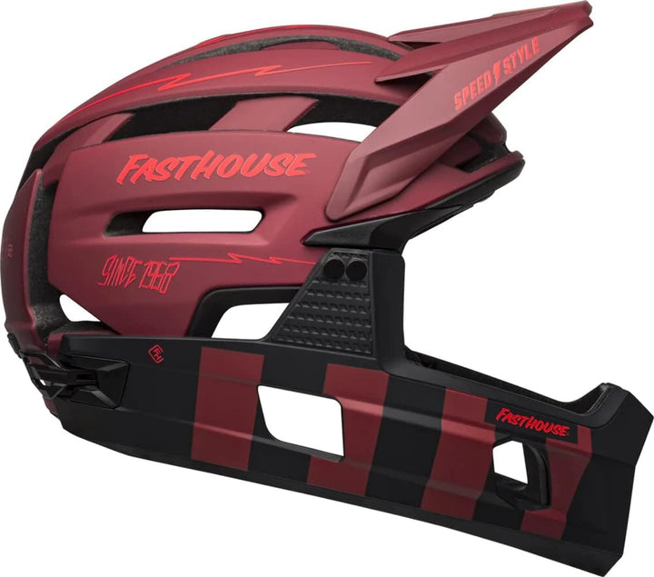 BELL Herren Super Air Helm L Matte Black/White Fasthouse, L Matte Black/White Fasthouse