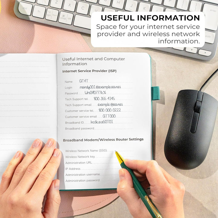 Clever Fox Passwortbuch mit Registerkarten - Adress- und Passwort-Organisationsbuch mit alphabetisch