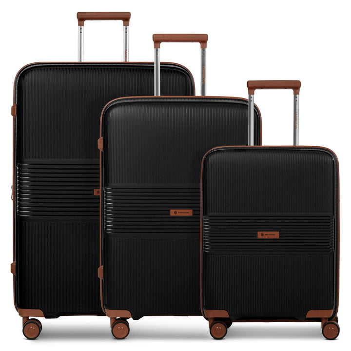 Eco Edition nachhaltiges Hartschalen Koffer-Set 3-teilig | Trolleys mit Dehnfalte erweiterbar um 6 c