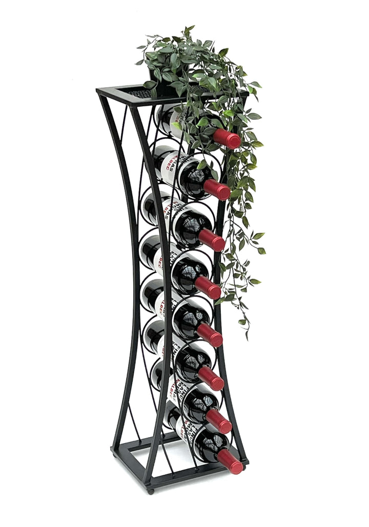 DanDiBo Weinregal Metall Schwarz Stehend Mika 80 cm 96536 Flaschenregal Flaschenständer Flaschenhalt