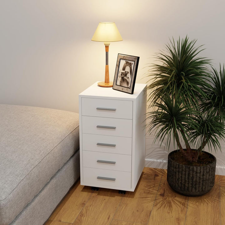 HAGO24 | Rollcontainer | Bürocontainer | Büroschrank | Aktenschrank | Rollschrank | 5 Schubladen | A