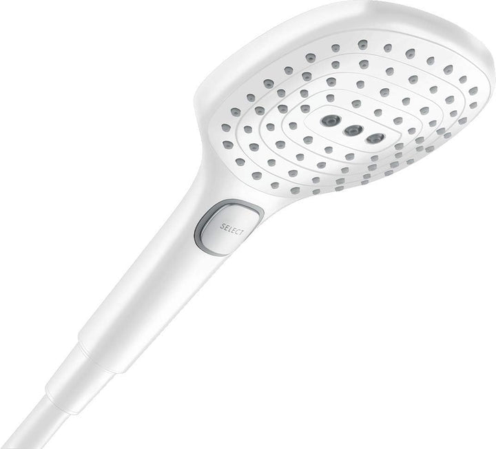 hansgrohe Duschkopf Raindance Select E, Handbrause 120mm, 3 Strahlarten, Mattweiss Mattweiss 3 Strah
