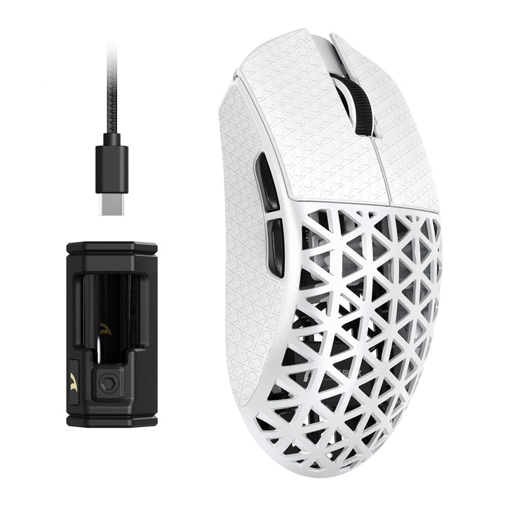 ATTACK SHARK R5 Ultra Carbonfaser HyperSpeed Kabellose Gaming-Maus, 39g Ultraleichte Maus mit Gripta