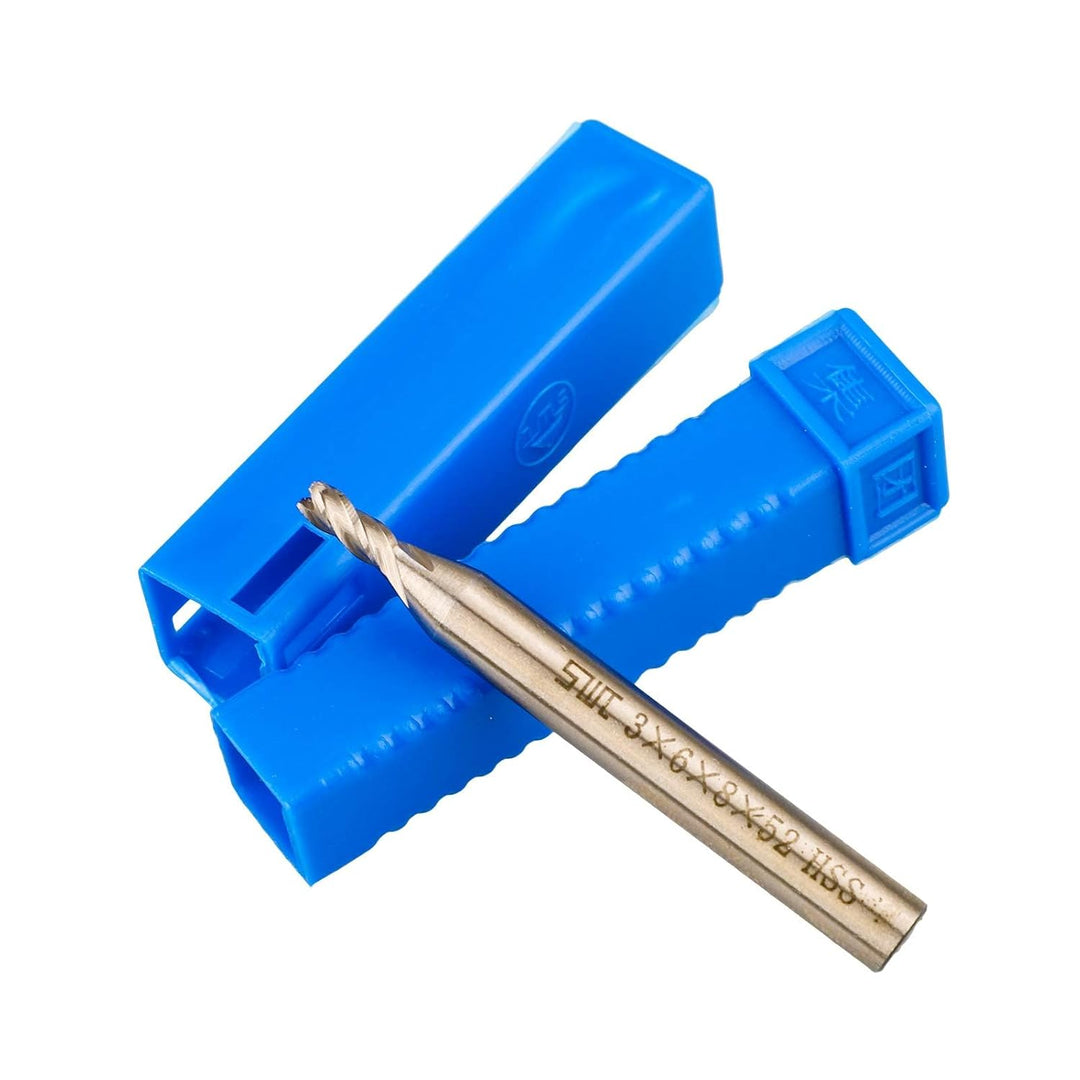 Linkstyle 10 Stück HSS Schaftfräser, 4 Flöte Hartmetall CNC Nutenfräser Metall Fräser Bohrer Set, 1.