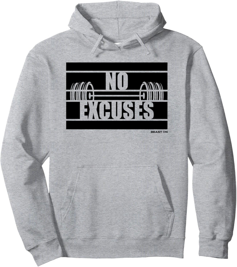 No Excuses Keine Entschuldigungen Gym Motiv Fitness Design Pullover Hoodie