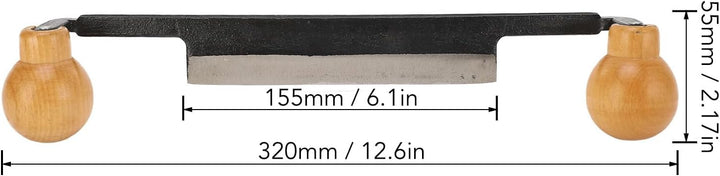 banapoy Zieh-Messer, Wolfram-Stahl 6 Zoll Straight Draw Knife Entrindungswerkzeug, Anti-Rutsch Holzg
