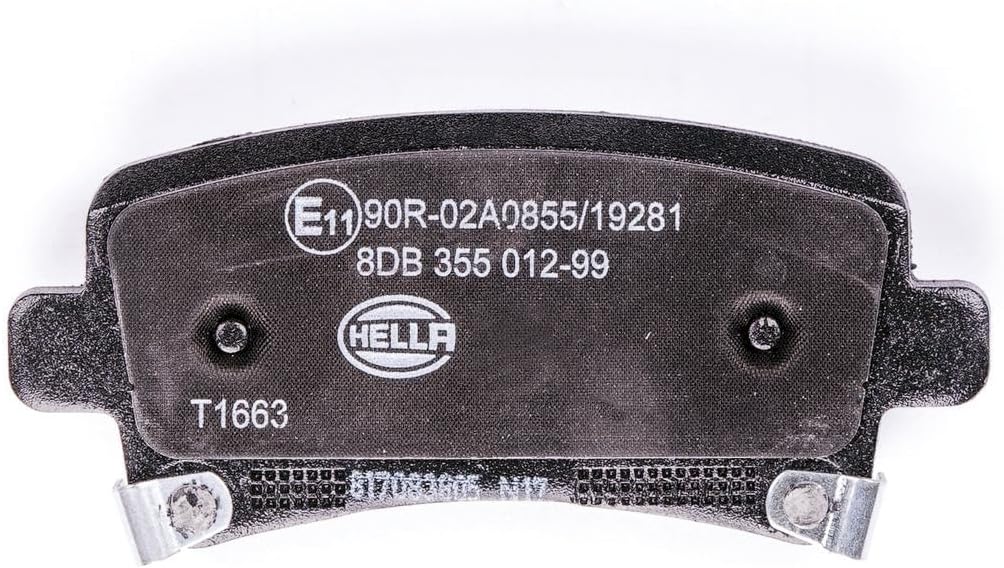 HELLA PAGID 8DB 355 012-991 Bremsbelagsatz - T1663 - Dicke/Stärke: 17.3mm - Bremssystem: TRW - mit a
