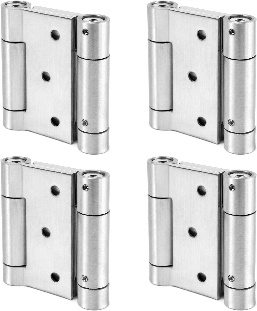 QWORK® Pendeltürband Türscharnier, 304 Edelstahl Scharniere für Pendeltür und Schwingtür für Cafe, S