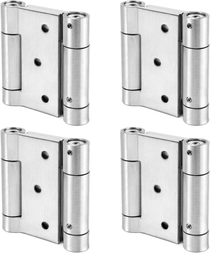 QWORK® Pendeltürband Türscharnier, 304 Edelstahl Scharniere für Pendeltür und Schwingtür für Cafe, S