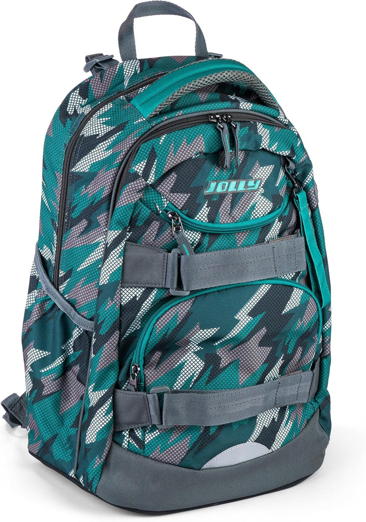JOLLY Next Generation Rucksack, 8-teilig, verstellbare Schultergurte und Brustgurt, zwei grosse Fäch