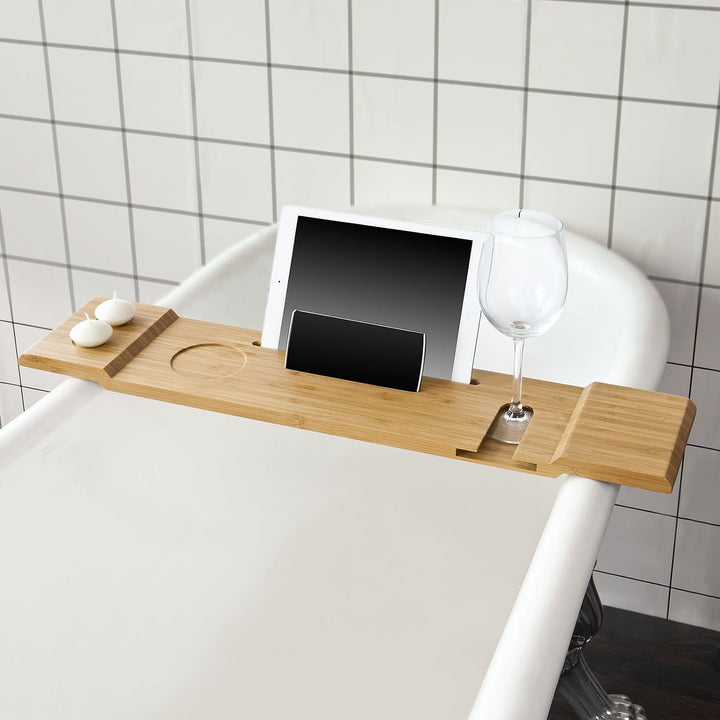 SoBuy FRG104-N 70cm Lang- Sahöne Badewannenablage Badewannenauflage Badewannenbrett Halterung Halter