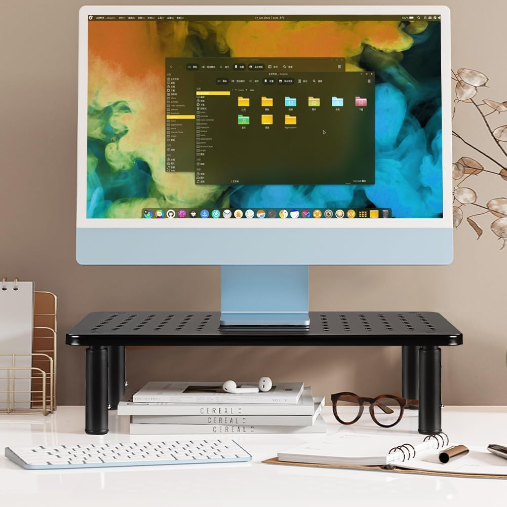 FURWOO 2er-Pack Laptop-Ständer Schreibtisch-Monitorständer für Computer Drucker Notebook 3-fach höhe