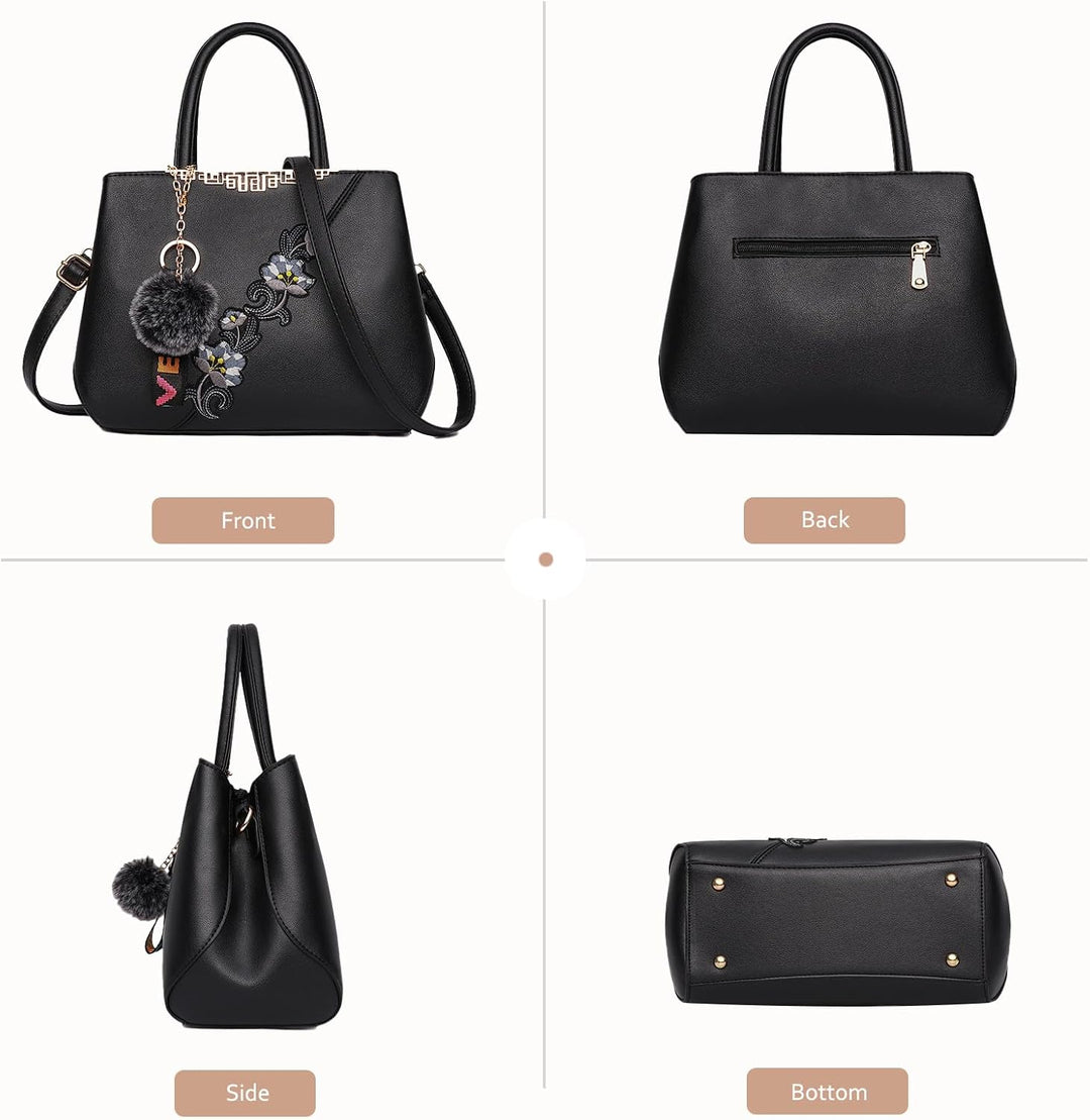 NICOLE &amp; DORIS Handtaschen Damen modische Damenhandtaschen taschen Damen Umhängetaschen mit Blumenmu
