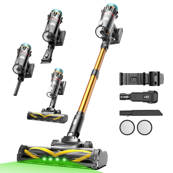 Vexilar 14pro Akku Staubsauger, Staubsauger Kabellos mit Flex-Gelenk, Green LED, Touchscreen, Selbst