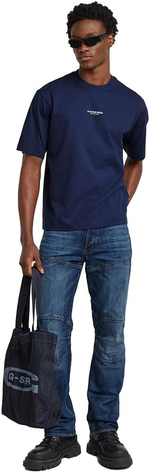 G-Star Herren Overdyed Center Chest Boxy T-Shirt XS Blau (Imperial Blue D24780-c336-1305), XS Blau (