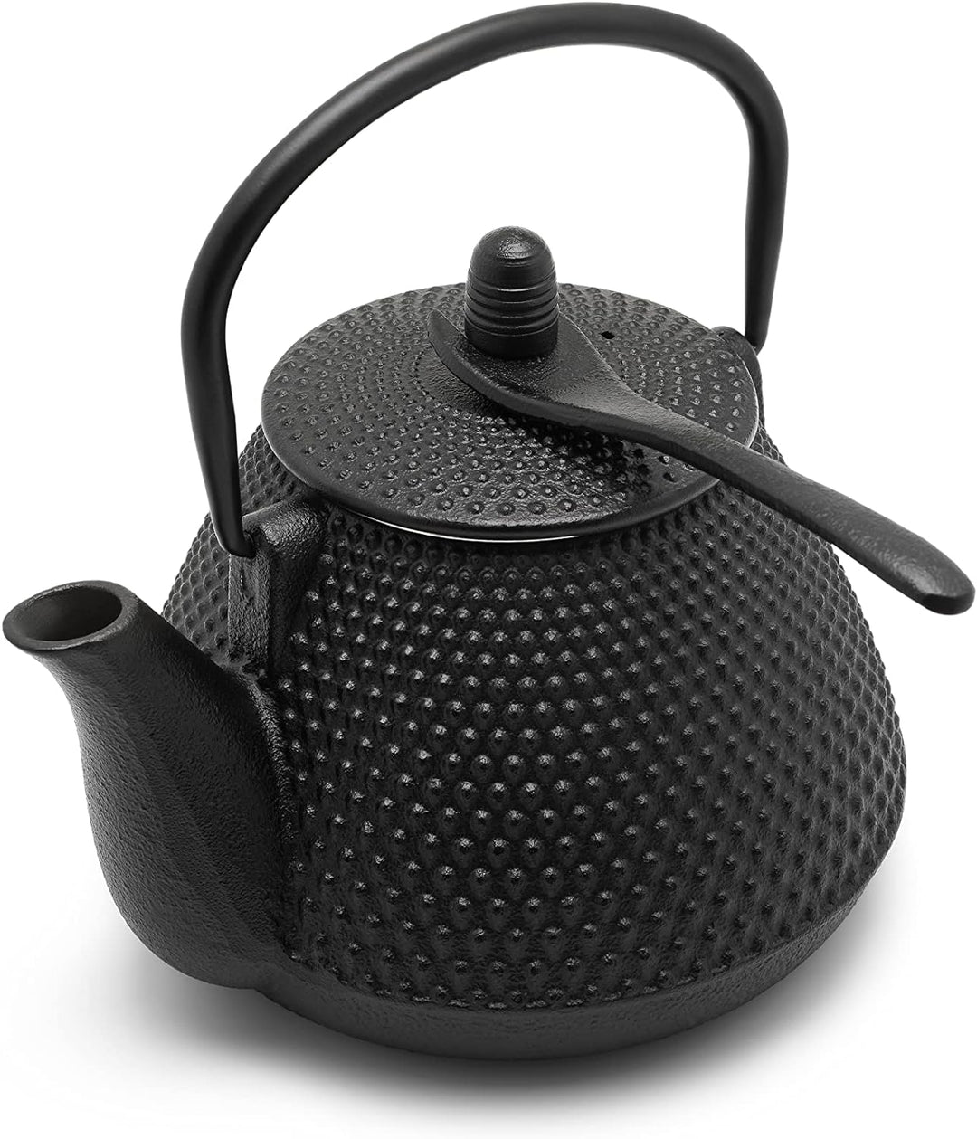 kleine schwarze genoppte gusseiserne Asia Teekanne 0.8 Liter