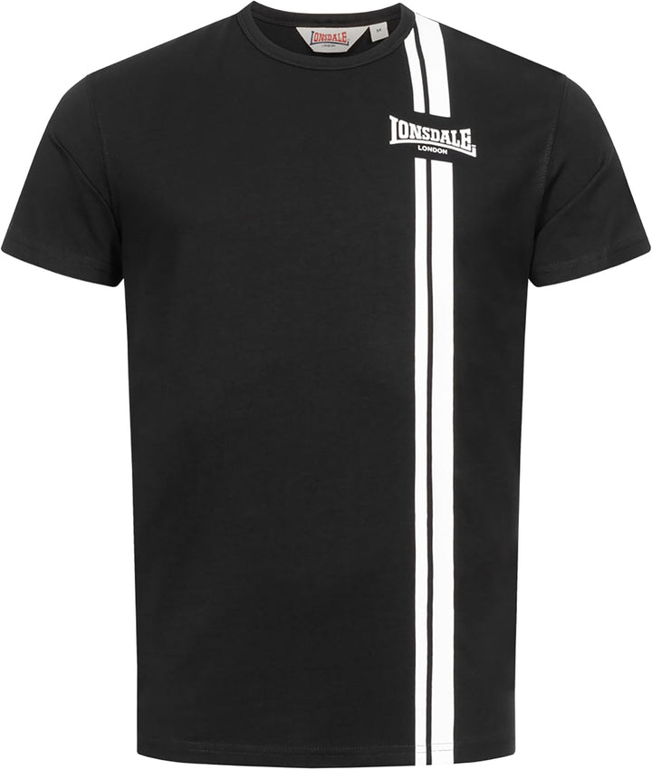Lonsdale Herren Inverbroom Freizeit T-Shirts M Black/White, M Black/White