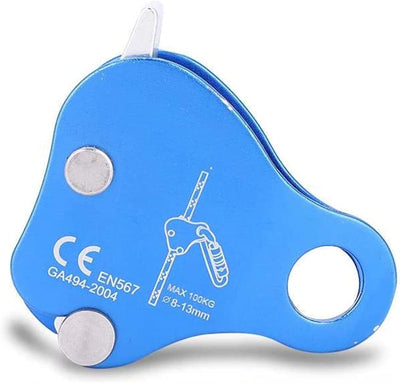 Dioche Seilgreifer, Outdoor Kletter Bergsteigerausrüstung Aluminium Seilgreifer Schutz Kits Blau
