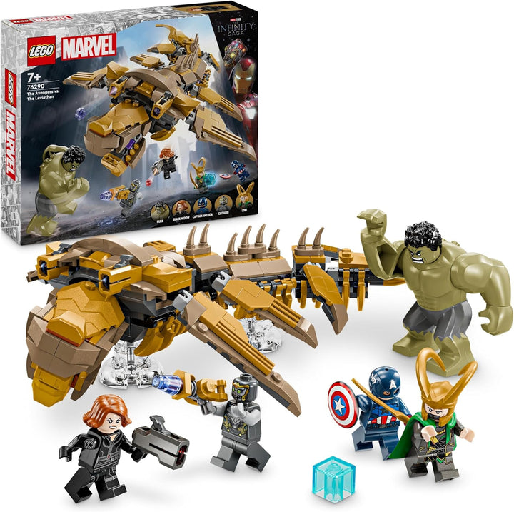 LEGO Marvel Avengers vs. Leviathan, Bauspielzeug, Set mit dem Hulk und den Minifiguren Captain Ameri