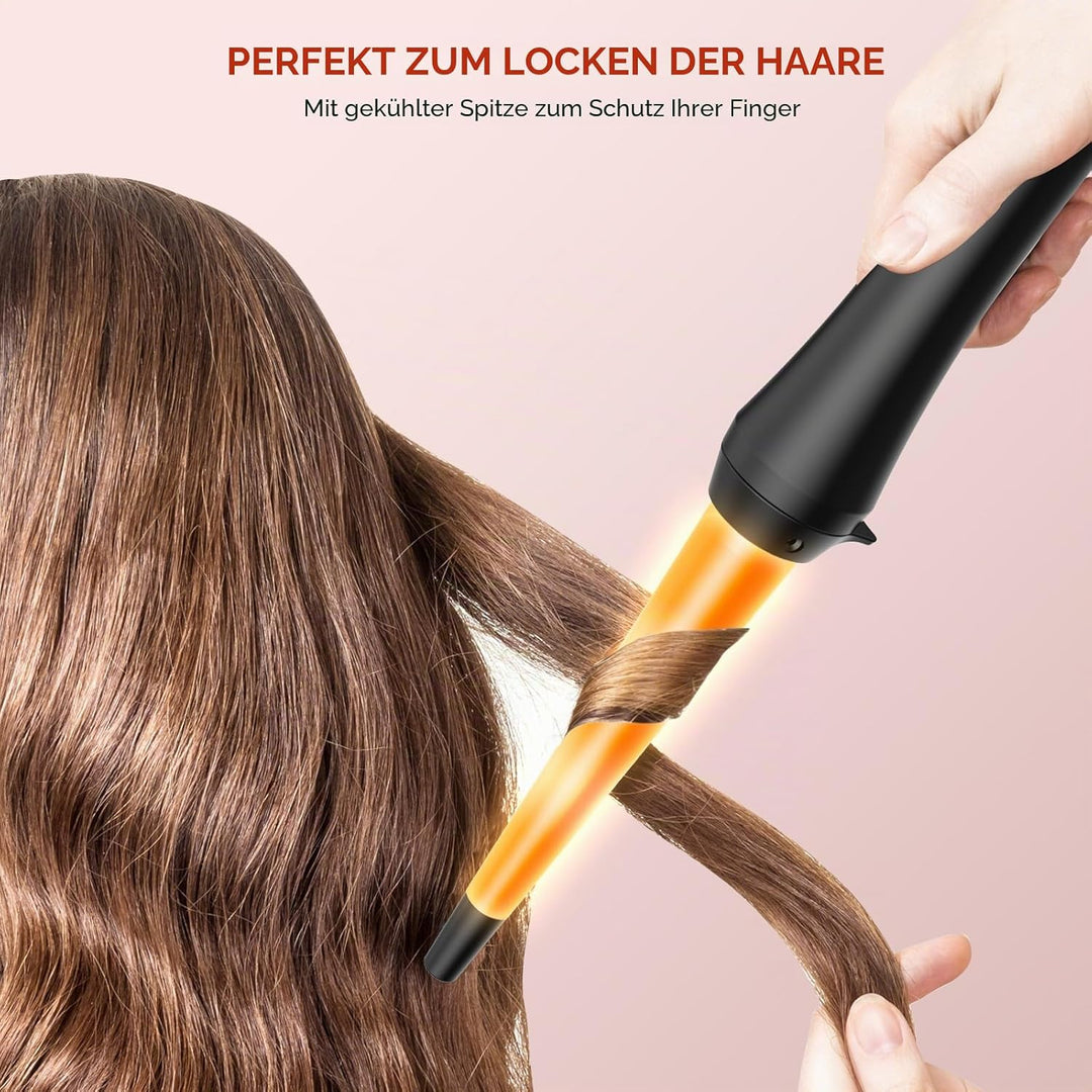 Konischer Lockenstab aus Keramik für Natürliche Wellen Locken Conical Curling Wand Lockenwickler Loc