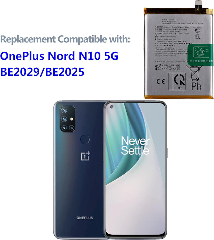 Swark Akku BLP815 Kompatibel mit OnePlus Nord N10 5G BE2025 with Tools