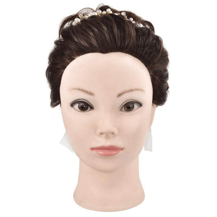 Trainingskopf, 71 cm, mit 100% Kunsthaar, Mannequin-Kopf für Kosmetologie, mit Tischklemme #4, #4