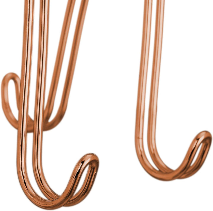 Relaxdays 5 x Gürtelhalter, Krawattenhalter aus Metall, platzsparend, je 14 Haken, Krawatten & Gürte