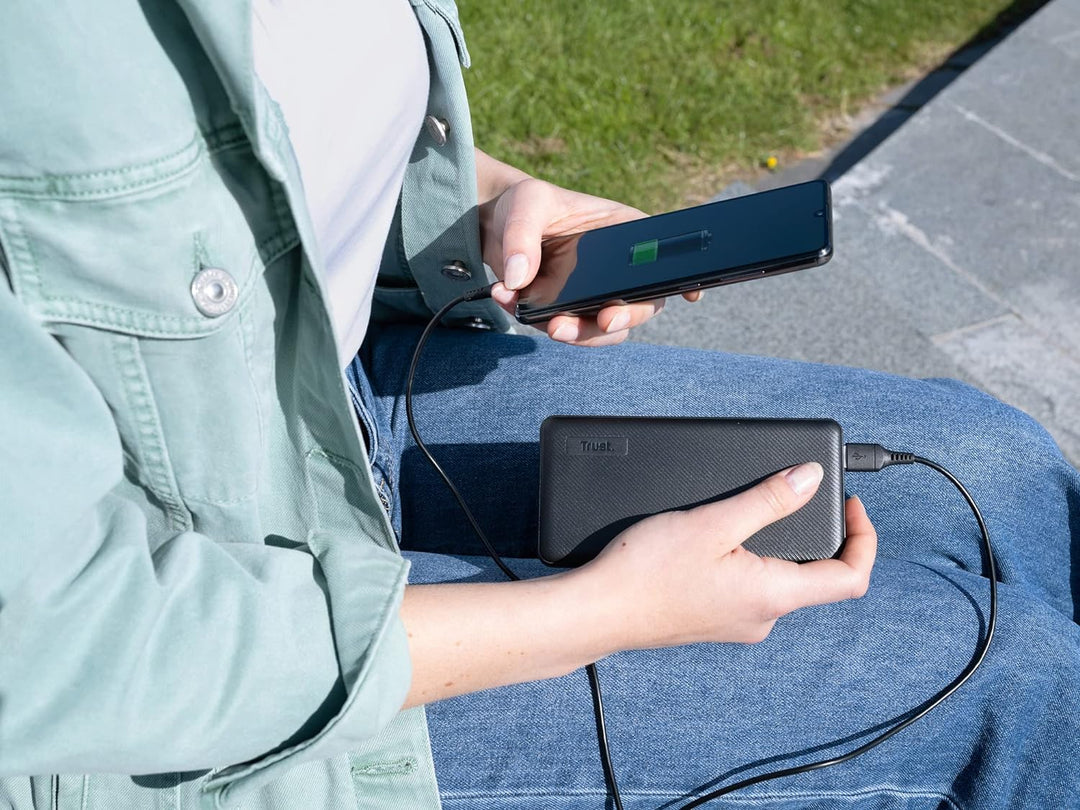 Trust Mobile Primo Powerbank Schnellladefunktion 20000 mAh, Nachhaltig, USB C Externer Akku, Tragbar