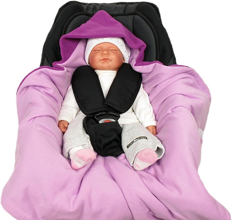 HOBEA-Germany Fusssack Einschlagdecke für die Babyschale Babyschalenfusssack Winter, Farben Winterde