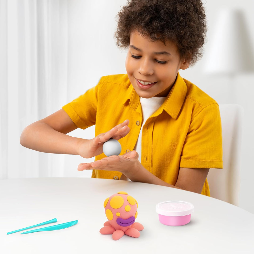 HEY CLAY - 15 Dosen lufttrocknende Knete für Kinder ab 3 Jahren - Kreatives Bastelset - Modelliermas